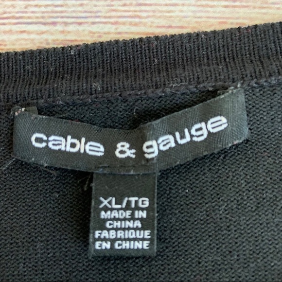 Cable & Gauge Black Cardigan XL - Picture 4 of 8